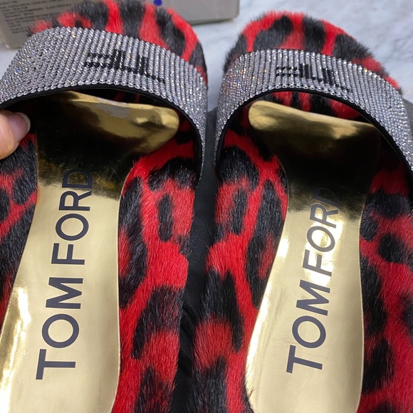 ❌SOLD❌Tom Ford Embellished Tf Slides Metallic fir - Picture 7 of 9